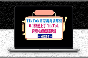 TikTok跨境电商底层逻辑_商家训练营-资源网站