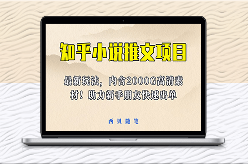 2500G素材_外面卖980元的小说推文变现新玩法