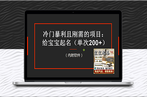 宝宝起名，一单200+，冷门暴利项目！内附教程+工具！