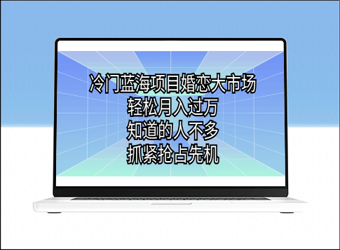 婚恋市场新蓝海_冷门项目潜力巨大_实现月入过万-资源网站