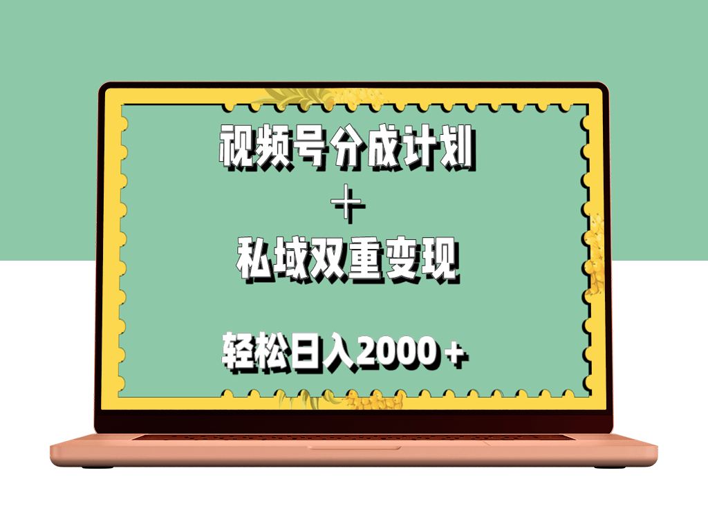 视频号分成计划与私域变现_日入千元_零门槛快速上手-资源网站