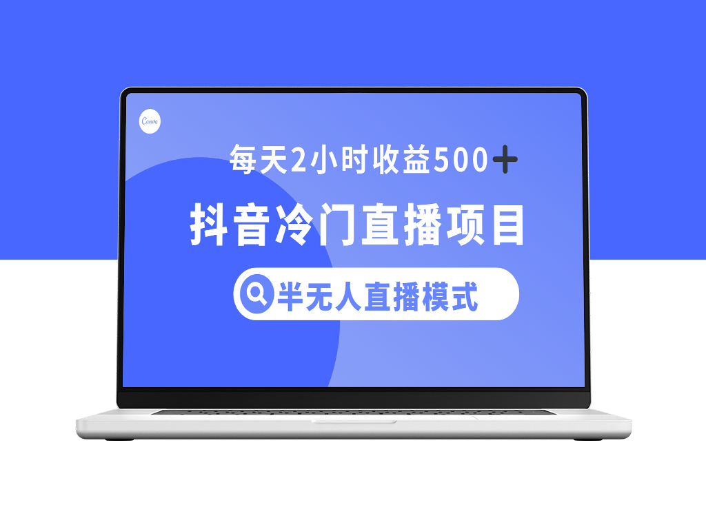 抖音冷门直播项目_实现日收益500+_每天只需2小时-资源网站