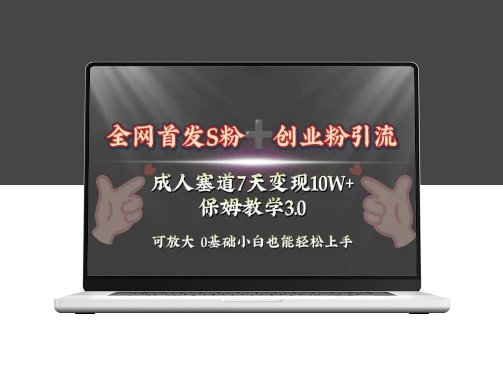 全网首发s粉加创业粉引流变现_利用成人用品赛道7天变现10w+保姆教学-资源网站