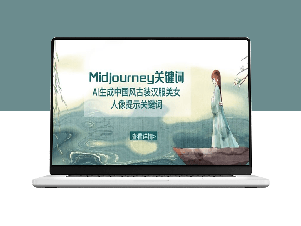 Midjourney AI技术呈现：穿越时空的汉服佳人-资源网站