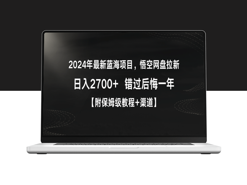 2024年最热门的蓝海项目_悟空网盘拉新_每日收入2700元！-资源网站