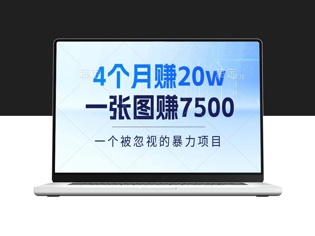 4个月赚取20万_一张图就能赚7500元_多种收益方式-资源网站