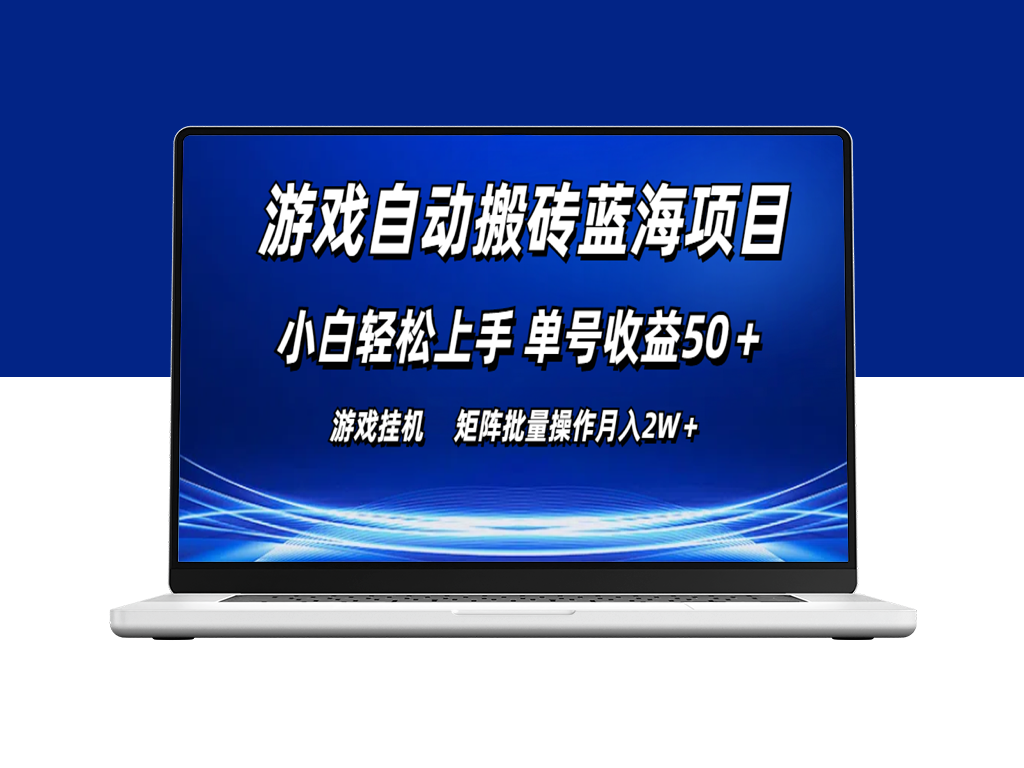 游戏自动搬砖蓝海项目_矩阵操作月入2W＋-资源网站