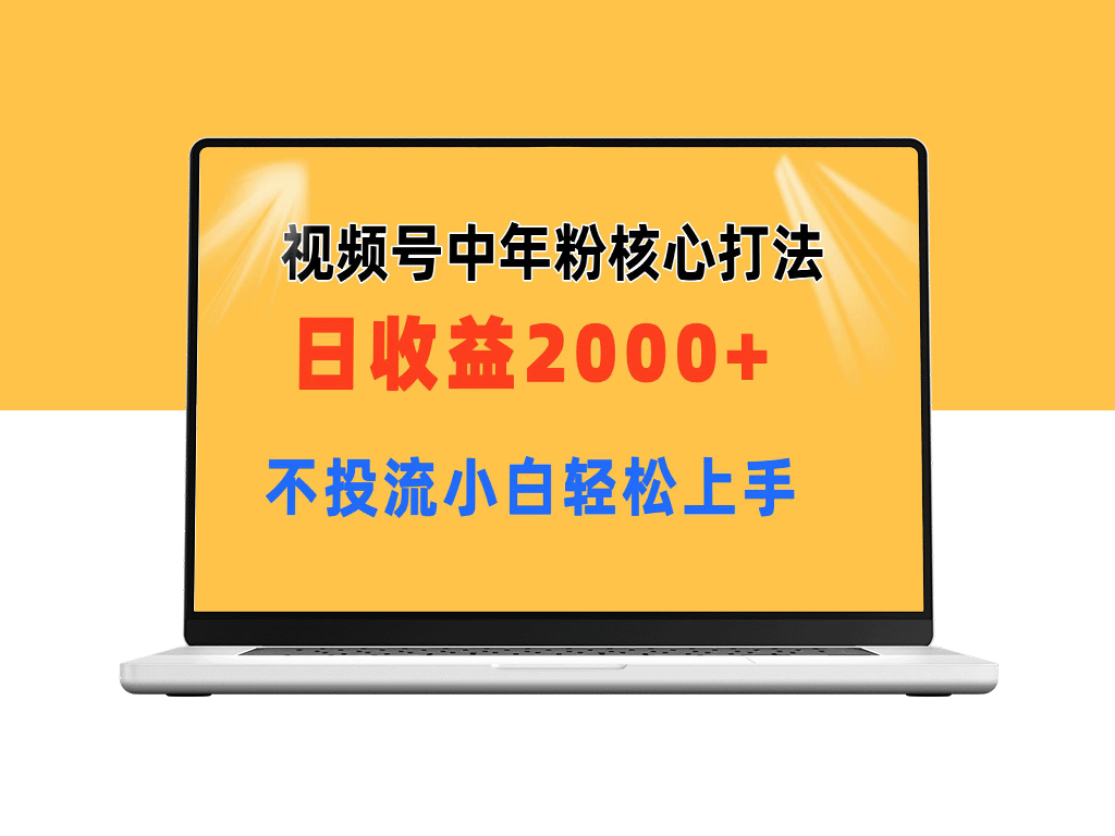 如何通过视频号赚取日收益2000+：中年粉核心玩法-资源网站