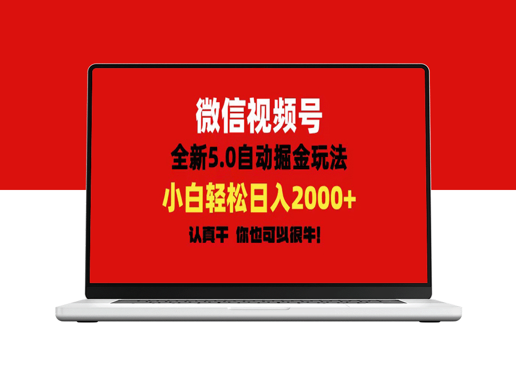 微信视频号财富密码_5.0版自动掘金教程_日赚2000元-资源网站