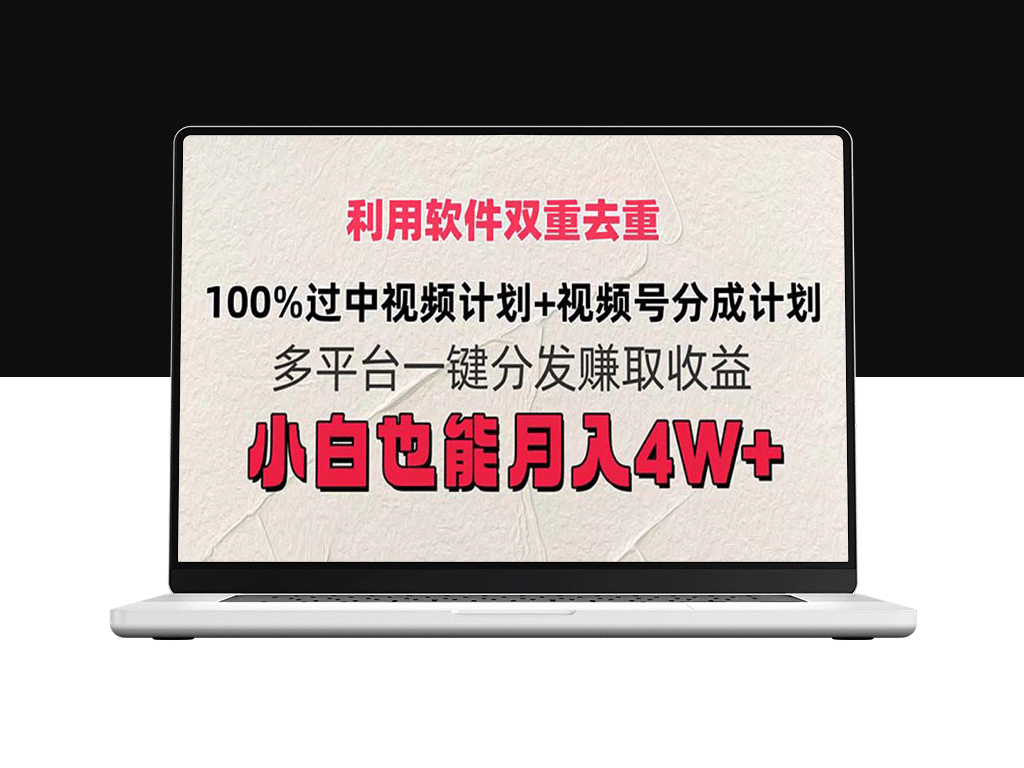 软件双重去重技巧：视频号分成计划_月入4W+