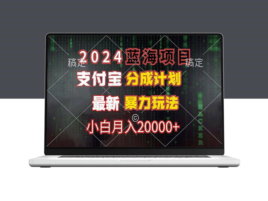 2024蓝海项目：支付宝分成计划与暴力玩法_如何月入20000+-资源网站