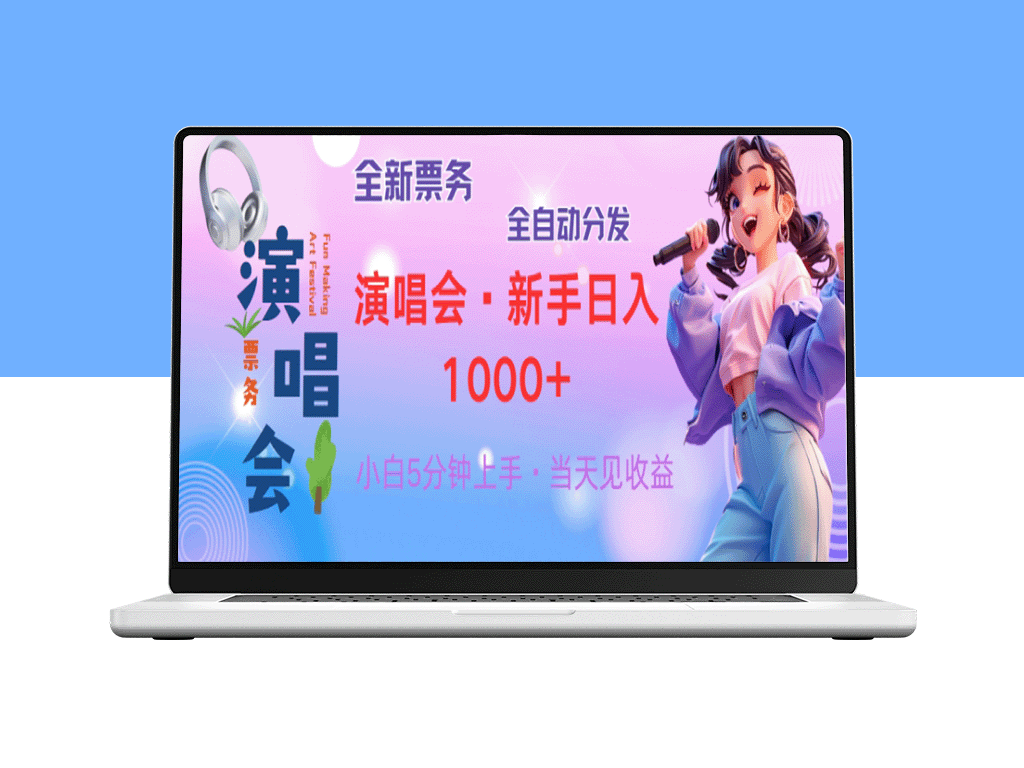 从零起步_8天赚2.4万_普通人掌握演唱会策划_日入300-1500元